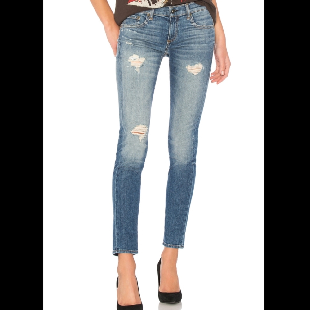 Rag & Bone Dre Distressed Jeans, Sz 32